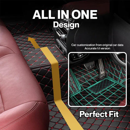 Elvie 2026 Premium 5-Layer Leather Custom Floor Mats for Cars
