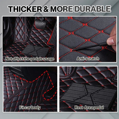 Elvie 2026 Premium 5-Layer Leather Custom Floor Mats for Cars